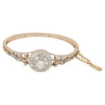 Victorian diamond bangle with removable central pendant