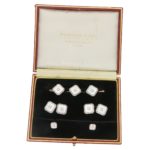 1930's mother of pearl signed Krementz dress set