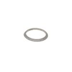 18ct white gold and diamond bevel stacking ring