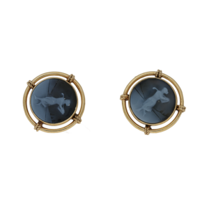 Victorian Sardonyx  Golfing Earrings