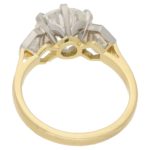 3.84ct Diamond Three-Stone Ring in Yellow Gold and Platinum