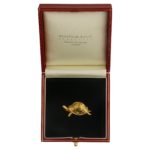 Vintage gold turtle brooch