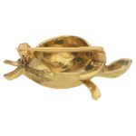 Vintage gold turtle brooch