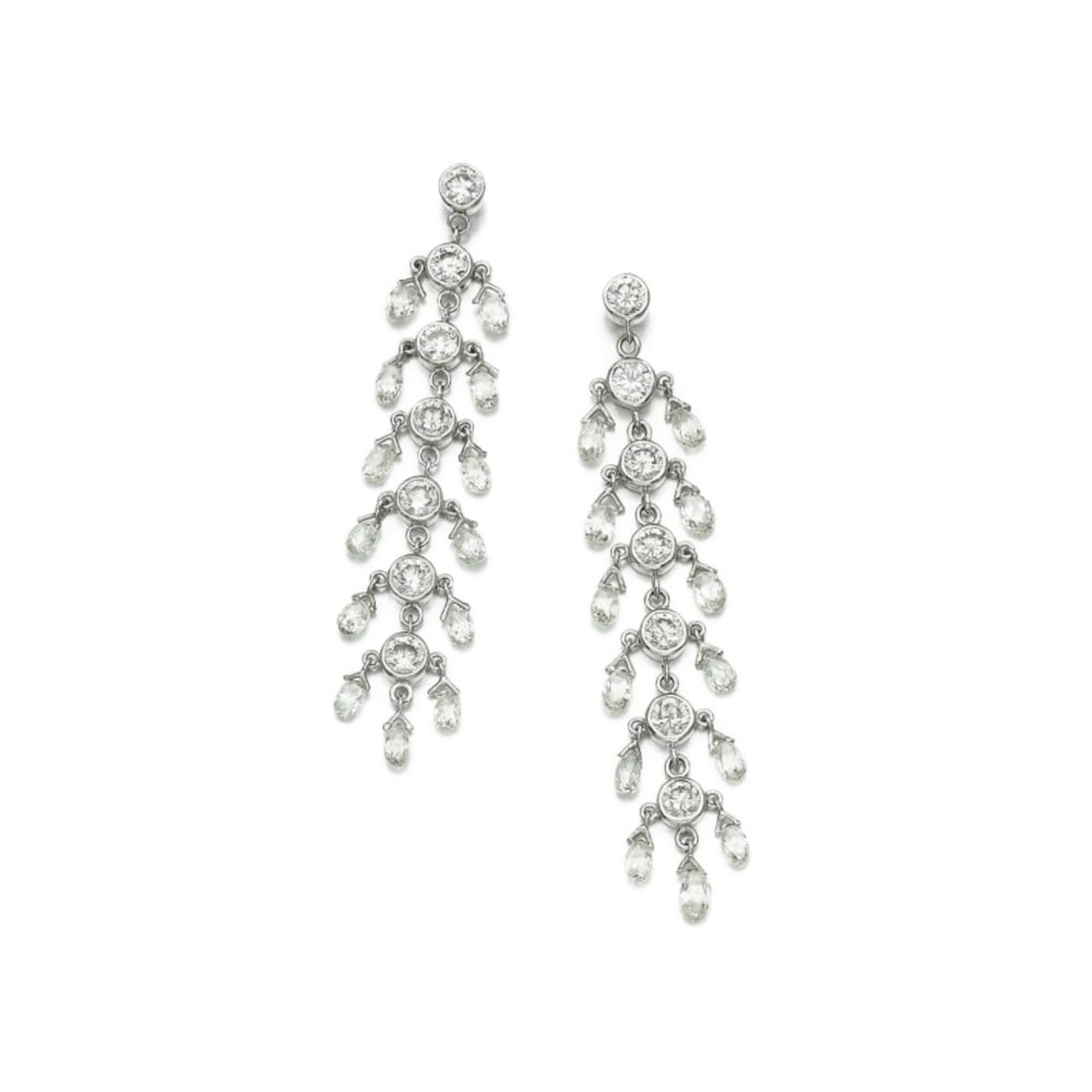 12.7ct Diamond waterfall earrings at Susannah Lovis Jewellers