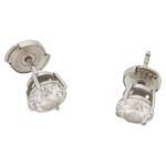 1.56cts diamond solitaire earrings