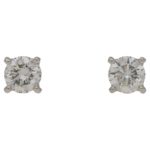 Solitaire diamond earrings 0.40 carats