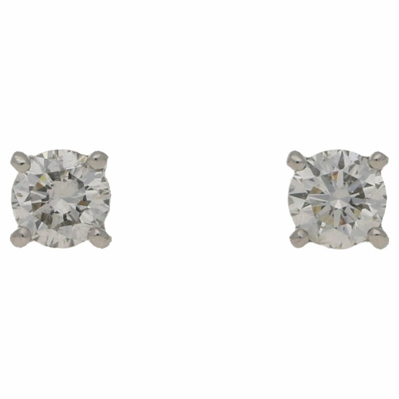 Solitaire diamond earrings 0.40 carats