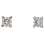 Solitaire diamond earrings 0.20 carats