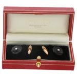 18k octagonal cufflinks with diamond centres