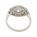 Old European Brilliant-Cut Diamond Cluster Ring in Platinum