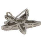 Diamond Starfish Brooch / Pendant in White Gold