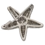 Diamond Starfish Brooch / Pendant in White Gold