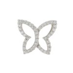 18ct white gold diamond butterfly pendant