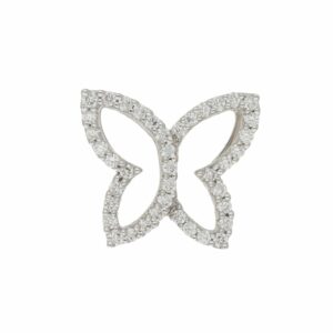 18ct white gold diamond butterfly pendant