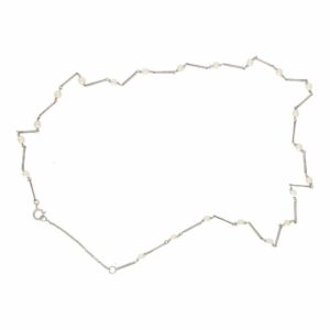 Platinum pearl diamond necklace