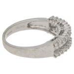 Baguette and round brilliant cut diamond ring