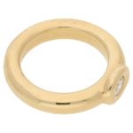 Chaumet yellow gold and diamond rubover ring