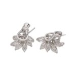 Floral marquise diamond large spray earrings