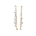 Diamond set drop earrings