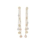 Diamond set drop earrings