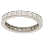 Platinum full-eternity diamond wedding band