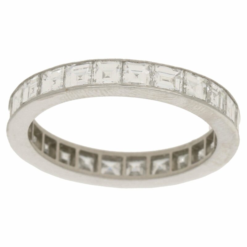 Platinum full-eternity diamond wedding band