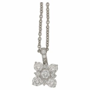 Diamond pendant on chain