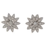 Diamond Cluster Daisy Stud Earrings