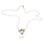 La Belle Epoque Enamel, Pearl and Diamond Necklace