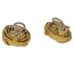 1960's 18ct gold diamond set earrings