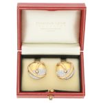 1960's 18ct gold diamond set earrings