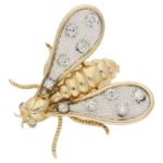 Chaumet Paris Diamond Gold Bug Brooch