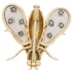 Chaumet Paris Diamond Gold Bug Brooch