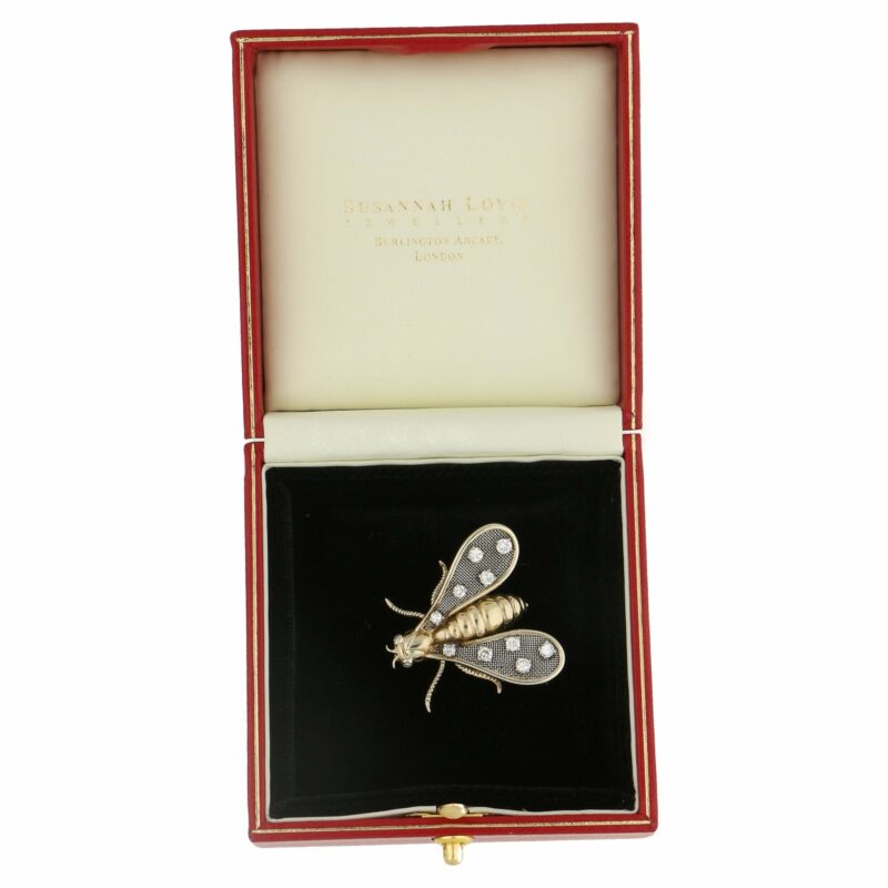 Chaumet Paris Diamond Gold Bug Brooch