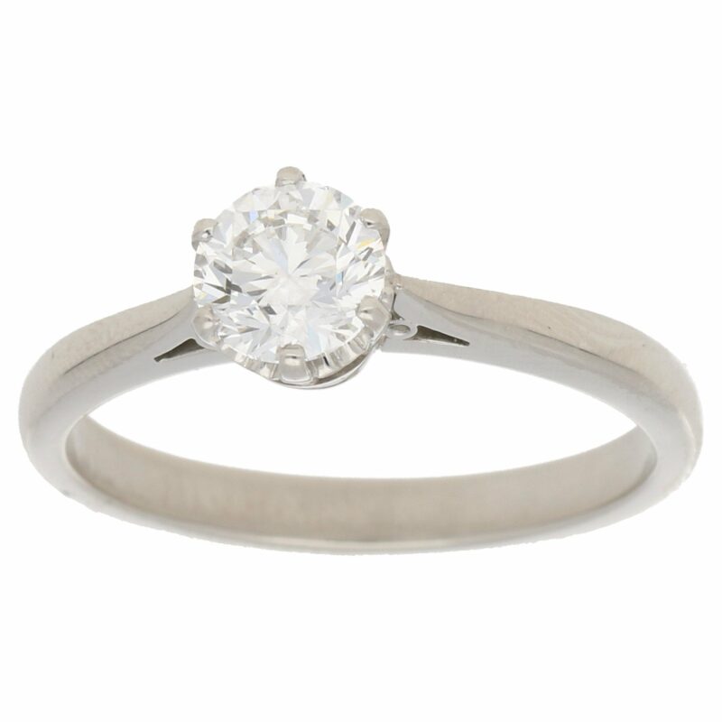 Solitaire diamond engagment ring 0.74 carats