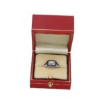 Art Deco style sapphire and diamond ring set in platinum