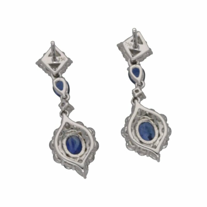 Sapphire and Diamond Earrings