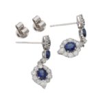 Sapphire and Diamond Earrings