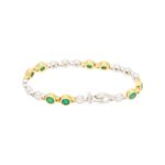 18ct gold emerald diamond bracelet