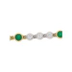 18ct gold emerald diamond bracelet