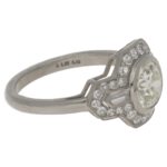 Art Deco Style Diamond Engagement Ring in Platinum