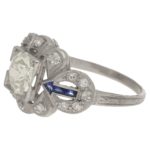 Edwardian Old European Cut Diamond and Sapphire Ring