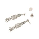 Art Deco Style Diamond Drop Earrings