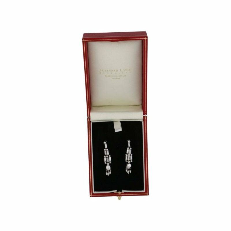 Art Deco Style Diamond Drop Earrings