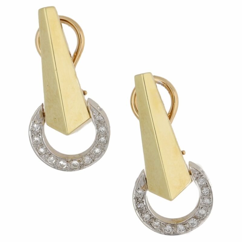 Gold And Diamond Earrings