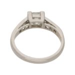 GIA Certified Princess Cut Diamond Engagement Ring Set in Platin