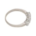 18ct white gold three stone diamond ring