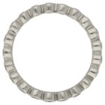 Platinum rubover set round diamond full eternity ring