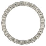 Platinum rubover set round diamond full eternity ring