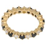 18ct gold sapphire diamond eternity ring